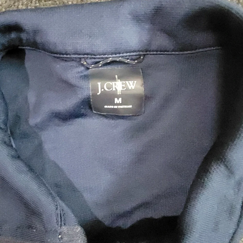 J.Crew Oarsman Quarter Zip Pullover Gray‎ M Long Sleeve Coolmax
